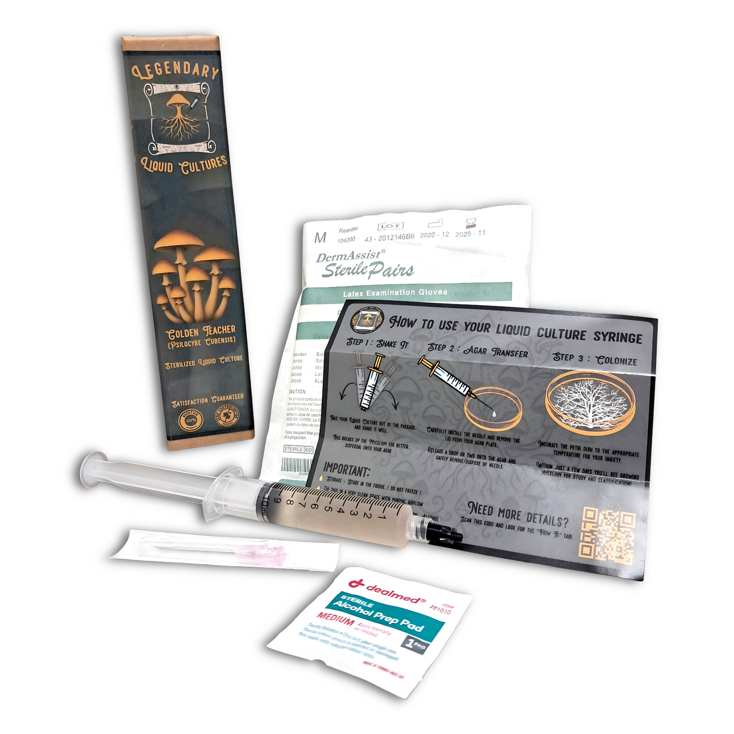 Golden Teacher | 10ML Liquid Culture | Microscopy & Taxonomy